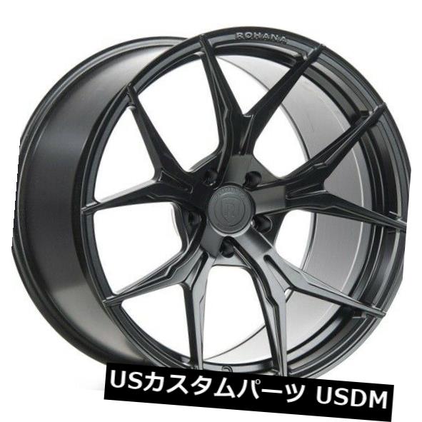 海外輸入ホイール 20x10 / 12 Rohana RFX5 5x120 +38/45マットブラックホイール（4個セット） 20x10/12 Rohana RFX5 5x120 +38/45 Matte Black Wheels (Set of 4) 【並行輸入品】
