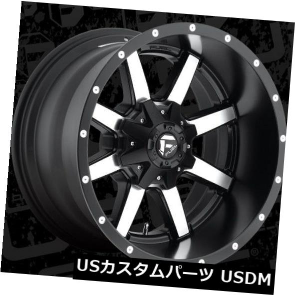 海外輸入ホイール Fuel Maverick D537 20x12 8x170 ET-44ブラックマシニングホイールリム（4個セット） Fuel Maverick D537 20x12 8x170 ET-44 Black Machined Wheels Rims (Set of 4) 【並行輸入品】