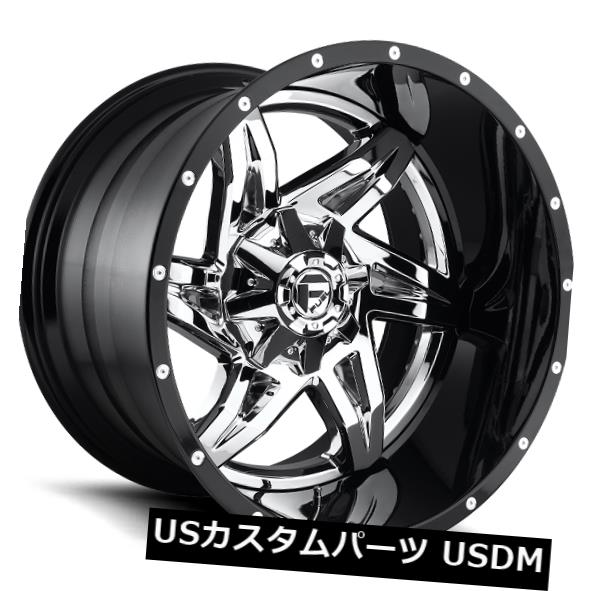 海外輸入ホイール 20x10燃料D272ロッカー8x170 ET-18クロムリム（4個セット） 20x10 Fuel D272 Rocker 8x170 ET-18 Chrome Rims (Set of 4) 【並行輸入品】