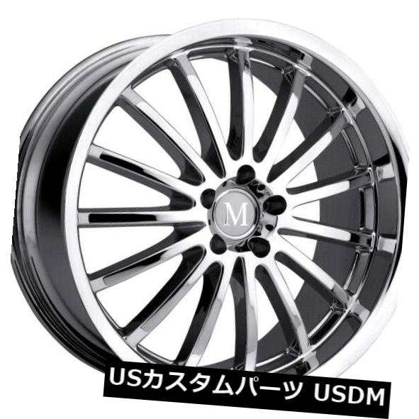 海外輸入ホイール 18x8.5 Mandrus Millenium 5x112リム+32クロムホイール（4個セット） 18x8.5 Mandrus Millenium 5x112 Rims +32 Chrome Wheels (Set of 4) 【並行輸入品】｜カスタムパーツ WORLD倉庫