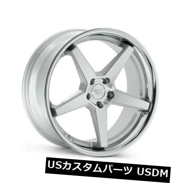 海外輸入ホイール 20x9 Ferrada FR3 5x115 +15マシンシルバー/クロームリップホイール(4個セット) 20x9 Ferrada FR3 5x115 +15 Machine Silver/Chrome Lip Wheels (Set of 4) 【並行輸入品】|カスタムパーツ WORLD倉庫