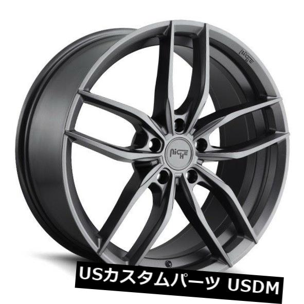 海外輸入ホイール 24x9.5 NICHE VOSSO M204 6x135 +30光沢無煙炭ホイール（4個セット） 24x9.5 NICHE VOSSO M204 6x135 +30 Gloss Anthracite Wheels (Set of 4) 【並行輸入品】