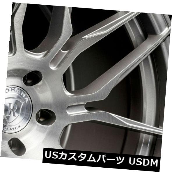 海外輸入ホイール Rohana RFX7 20x9 5x114 +35ブラッシュドチタンリム(4個セット) Rohana RFX7 20x9 5x114 +35 Brushed Titanium Rims (Set of 4) 【並行輸入品】|カスタムパーツ WORLD倉庫