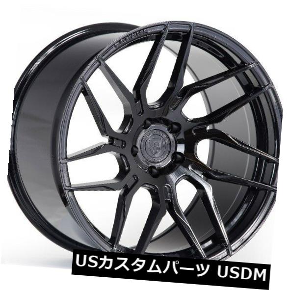 海外輸入ホイール 20x9 / 10 Rohana RFX7 5x120 +20/25グロスブラックホイール（4個セット） 20x9/10 Rohana RFX7 5x120 +20/25 Gloss Black Wheels (Set of 4) 【並行輸入品】
