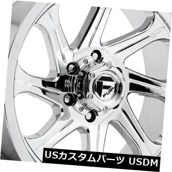 海外輸入ホイール 20x10燃料D677シーカー8x180 ET-18クロームホイール（4個セット） 20x10 Fuel D677 Seeker 8x180 ET-18 Chrome Wheels (Set of 4) 【並行輸入品】