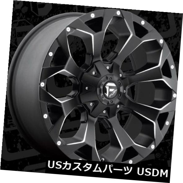 海外輸入ホイール フューエルアサルトD546 22x10 6x135 / 6x5.5 ET-19ブラックホイールリム（4個セット） Fuel Assault D546 22x10 6x135/6x5.5 ET-19 Black Wheels Rims (Set of 4) 【並行輸入品】