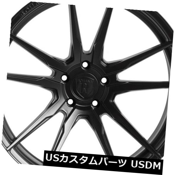 海外輸入ホイール Rohana RF2 20x9 5x112 et25マットブラックホイールリム（4個セット） Rohana RF2 20x9 5x112 et25 Matte Black Wheels Rims (set of 4) 【並行輸入品】
