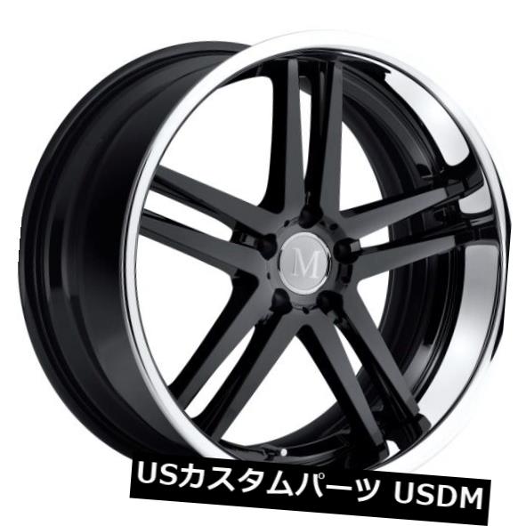 海外輸入ホイール 19x9.5 Mandrus Simplex 5x112リム+52ブラックホイール（4個セット） 19x9.5 Mandrus Simplex 5x112 Rims +52 Black Wheels (Set of 4) 【並行輸入品】