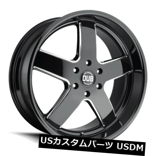 海外輸入ホイール 26x10 Dub S223 Big Baller 5x139.7 ET25 Black & Milled Rims (Set of 4) 【並行輸入品】