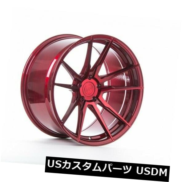 海外輸入ホイール 20x9 / 10 Rohana RF2 5x120 +20/25グロスレッドホイール（4個セット） 20x9/10 Rohana RF2 5x120 +20/25 Gloss Red Wheels (Set of 4) 【並行輸入品】