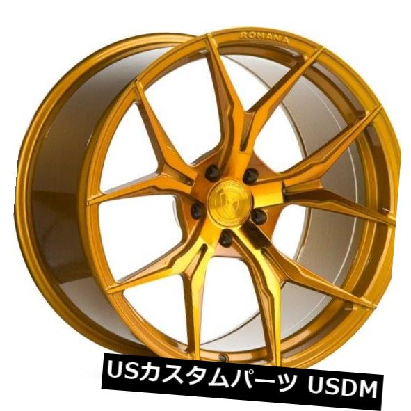 海外輸入ホイール 20x11 Rohana RFX5 5x112 +30グロスゴールド（ディープ）ホイール（4個セット） 20x11 Rohana RFX5 5x112 +30 Gloss Gold (Deep) Wheels (Set of 4) 【並行輸入品】｜カスタムパーツ WORLD倉庫