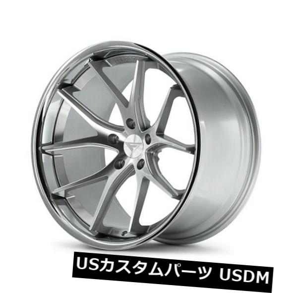 海外輸入ホイール 19x8.5 Ferrada FR2 5x114.3 +35 Machine Silver / Chrome Lip Wheels（4個セット） 19x8.5 Ferrada FR2 5x114.3 +35 Machine Silver / Chrome Lip Wheels (Set of 4) 【並行輸入品】