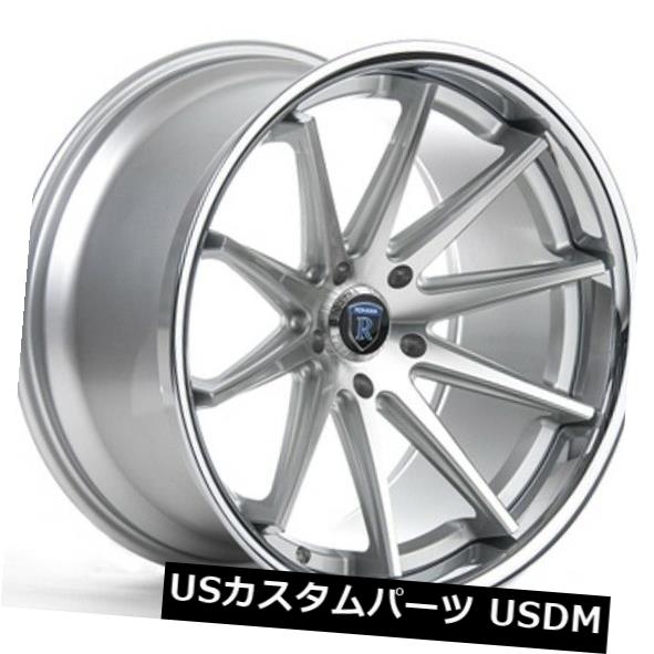 海外輸入ホイール 20x11 Rohana RC10 5x112 +28マシンシルバー/クロームリップホイール(4個セット) 20x11 Rohana RC10 5x112 +28 Machine Silver/Chrome Lip Wheels (Set of 4) 【並行輸入品】|カスタムパーツ WORLD倉庫