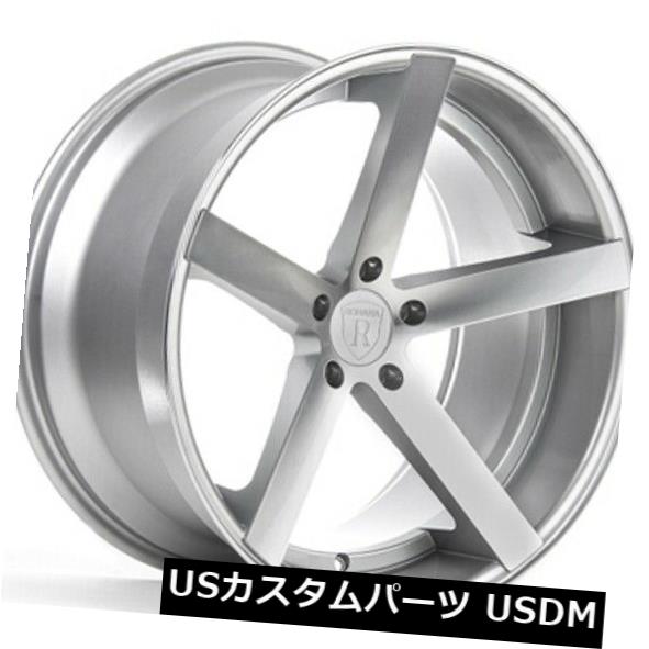 海外輸入ホイール 22x9 / 11 Rohana RC22 5x120 +15/20マシンシルバーホイール（4個セット） 22x9/11 Rohana RC22 5x120 +15/20 Machine Silver Wheels (Set of 4) 【並行輸入品】