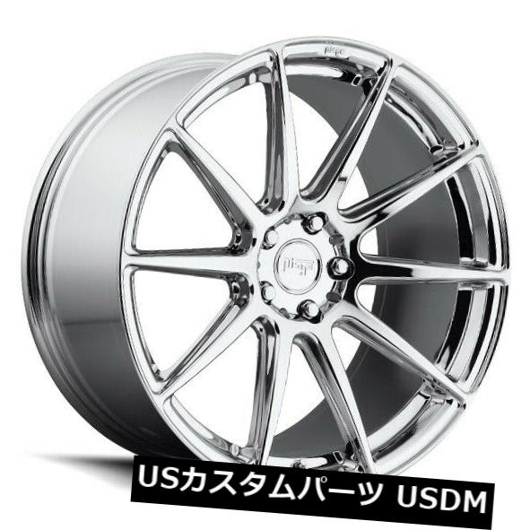 海外輸入ホイール 20x9ニッチリムM148 Essen 5x120 ET35クロムリム（4個セット） 20x9 Niche Rims M148 Essen 5x120 ET35 Chrome Rims (Set of 4) 【並行輸入品】