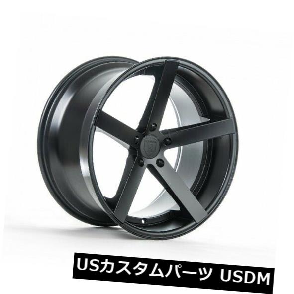 海外輸入ホイール 20x9 Rohana RC22 5x112 +45マットブラックホイール（4個セット） 20x9 Rohana RC22 5x112 +45 Matte Black Wheels (Set of 4) 【並行輸入品】