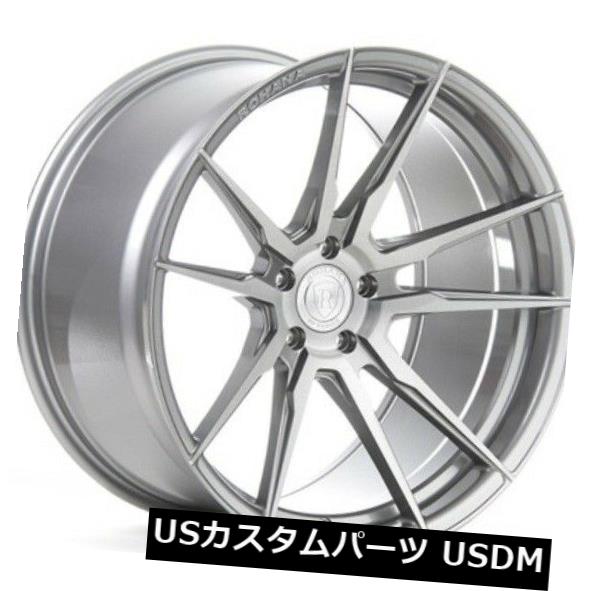 海外輸入ホイール 22x9 / 10.5 Rohana RF2 5x130 +42/40ブラッシュドチタンホイール（4個セット） 22x9/10.5 Rohana RF2 5x130 +42/40 Brushed Titanium Wheels (Set of 4) 【並行輸入品】