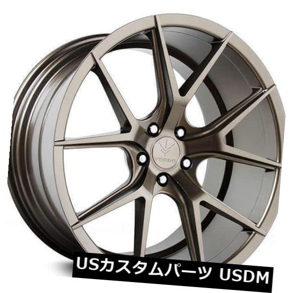 海外輸入ホイール 4 /新しい19インチスタッガードベルデホイールV99軸グロスブロンズリム 4/New 19\