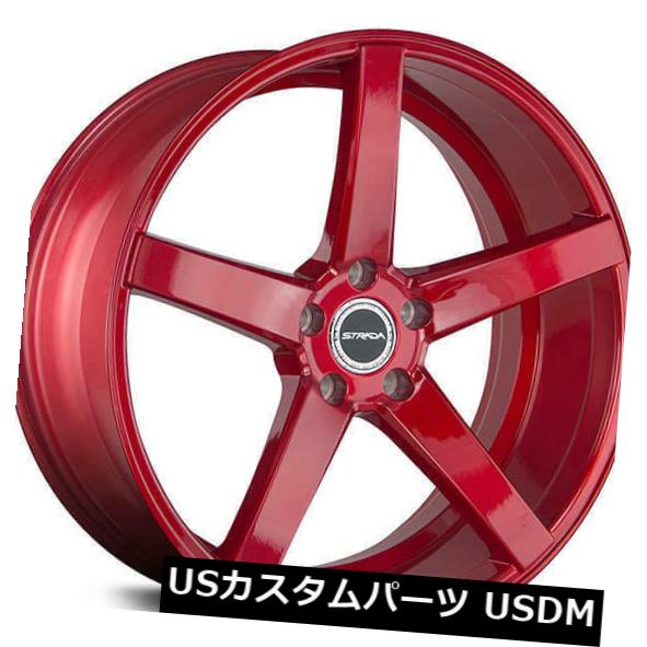 海外輸入ホイール 4pcs 20 "Strada Wheels Perfettoキャンディーレッドリム 4pcs 20" Strada Wheels Perfetto Candy Red Rims 【並行輸入品】｜カスタムパーツ WORLD倉庫