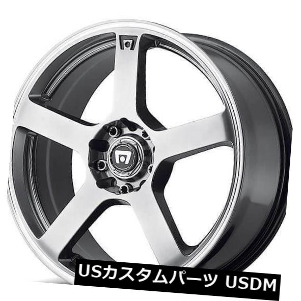 海外輸入ホイール New（4）15 "Motegi Racing Wheels MR116ダークシルバーと機械加工ストライプリム New(4) 15" Motegi Racing Wheels MR116 Dark Silver with Machined Stripe Rims 【並行輸入品】｜カスタムパーツ WORLD倉庫