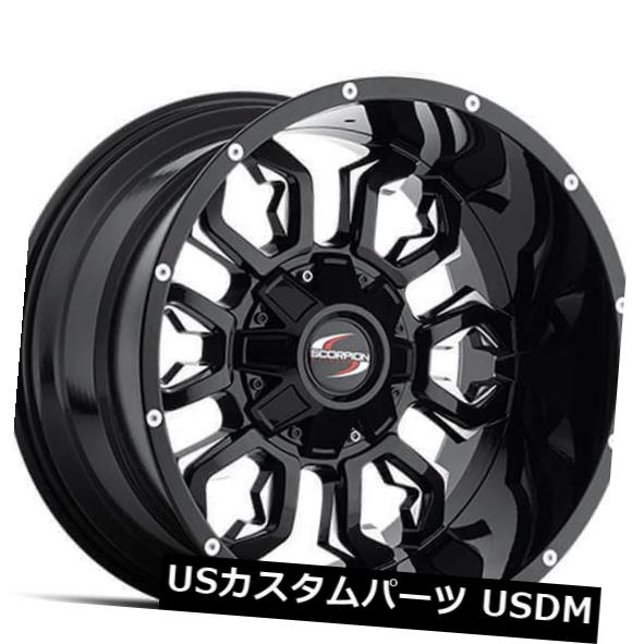 海外輸入ホイール 4本18インチスコーピオンホイールSC-17ブラックミルドオフロードNIB 4pcs 18\