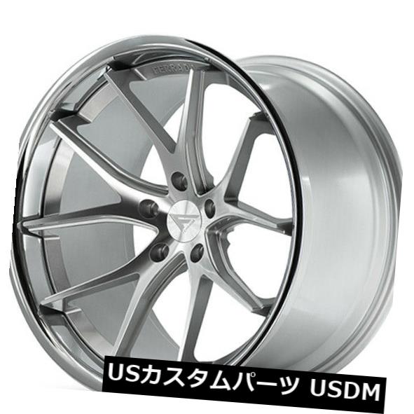 海外輸入ホイール 19x8.5フェラーダFR2シルバー、クロムリップコンケーブホイールリム付き 19x8.5 FERRADA FR2 SILVER w/ CHROME LIP CONCAVE WHEELS RIMS 【並行輸入品】｜カスタムパーツ WORLD倉庫