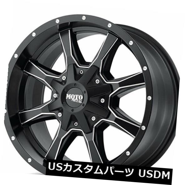 海外輸入ホイール 4 / set 16x7モトメタルホイールMO970ブラックロードリムAD製粉 4/set 16x7 Moto Metal Wheels MO970 Black Milled Off Road Rims AD 【並行輸入品】