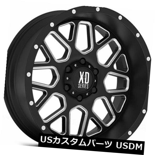 海外輸入ホイール New（4）16 "XDホイールXD820グレネードサテンブラックロードリムAD製粉 New(4) 16" XD Wheels XD820 Grenade Satin Black Milled Off Road Rims AD 【並行輸入品】｜カスタムパーツ WORLD倉庫