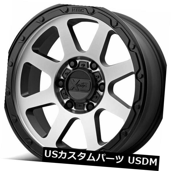 海外輸入ホイール 4新しい17x9 XDホイールXD134アディクト2マットブラックオフロードリムAD 4New 17x9 XD Wheels XD134 Addict 2 Matte Black Machined Off Road Rims AD 【並行輸入品】