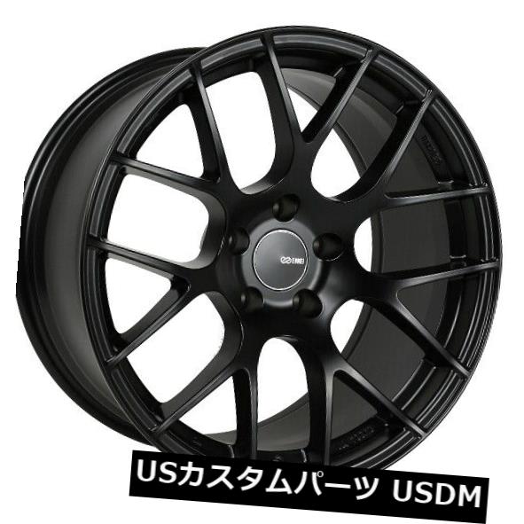 海外輸入ホイール 19x8.5 Enkei RAIJIN 5x120 +38ブラックホイール(4個セット) 19x8.5 Enkei RAIJIN 5x120 +38 Black Wheels (Set of 4) 【並行輸入品】