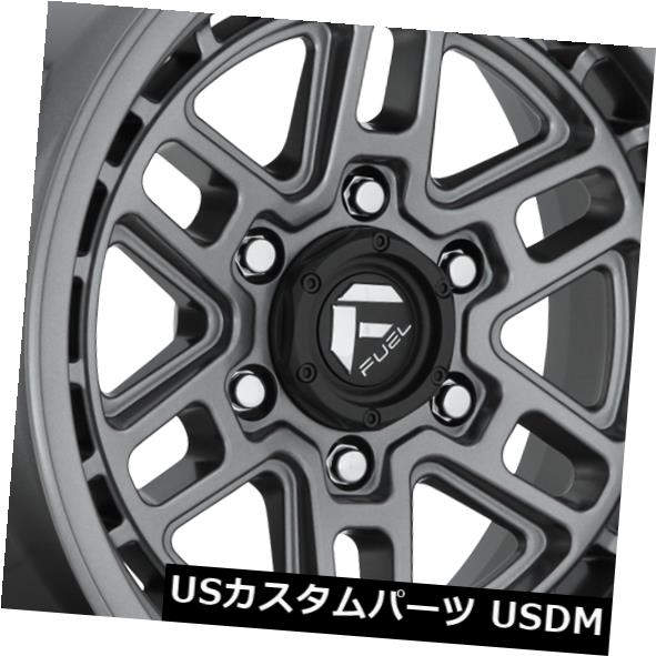 海外輸入ホイール 20x9燃料D668 Nitro 6x139.7 ET20無煙炭リム（4個セット） 20x9 Fuel D668 Nitro 6x139.7 ET20 Anthracite Rims (Set of 4) 【並行輸入品】