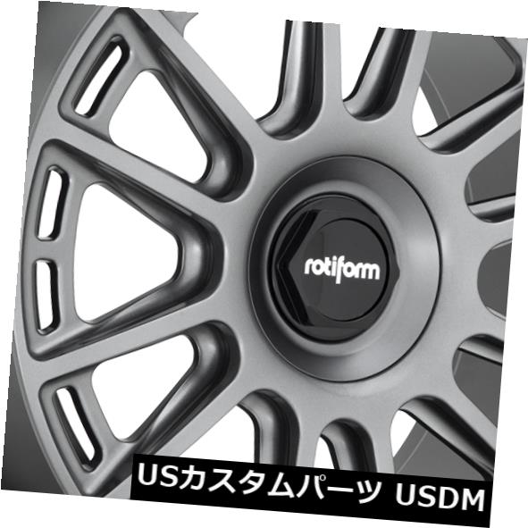 海外輸入ホイール 19x8.5 Rotiform R158 Ozr 5x114.3 / 5x120 ET35無煙炭リム（4個セット） 19x8.5 Rotiform R158 Ozr 5x114.3/5x120 ET35 Anthracite Rims (Set of 4) 【並行輸入品】