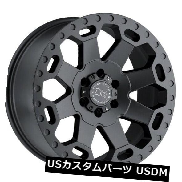 海外輸入ホイール 20x9ブラックライノウォーロード5x150 ET12マットガンメタルホイール（4個セット） 20x9 Black Rhino Warlord 5x150 ET12 Matte Gunmetal Wheels (Set of 4) 【並行輸入品】