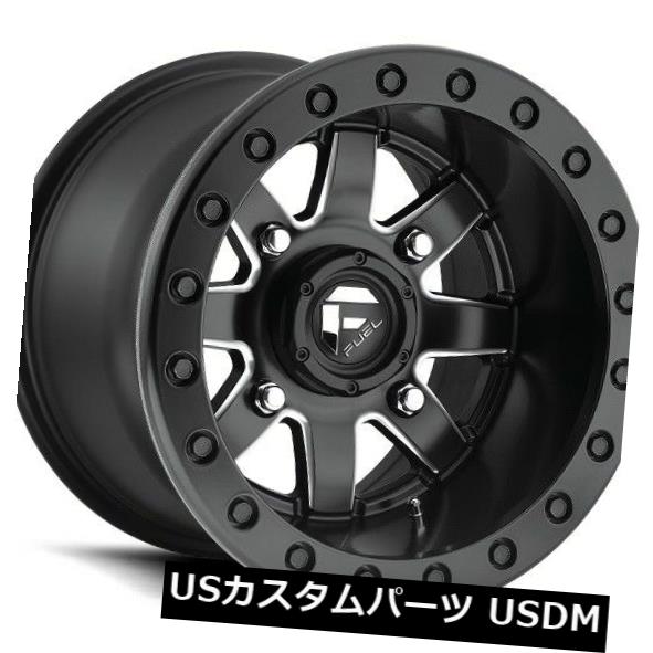 海外輸入ホイール 14x10フューエルD928 4x156 ET00マットブラックリム（4個セット） 14x10 FUEL D928 4x156 ET00 Matte Black Rims (Set of 4) 【並行輸入品】