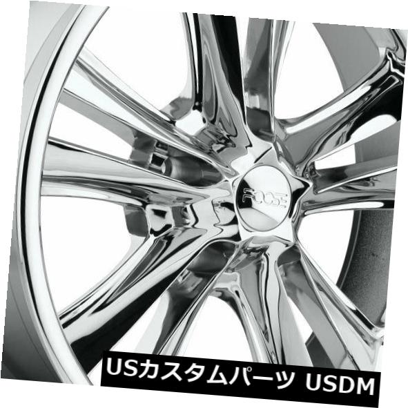 海外輸入ホイール 18x9.5フーズリムF097ナックル5x120.7 ET1クロームリム（4個セット） 18x9.5 Foose Rims F097 Knuckle 5x120.7 ET1 Chrome Rims (Set of 4) 【並行輸入品】