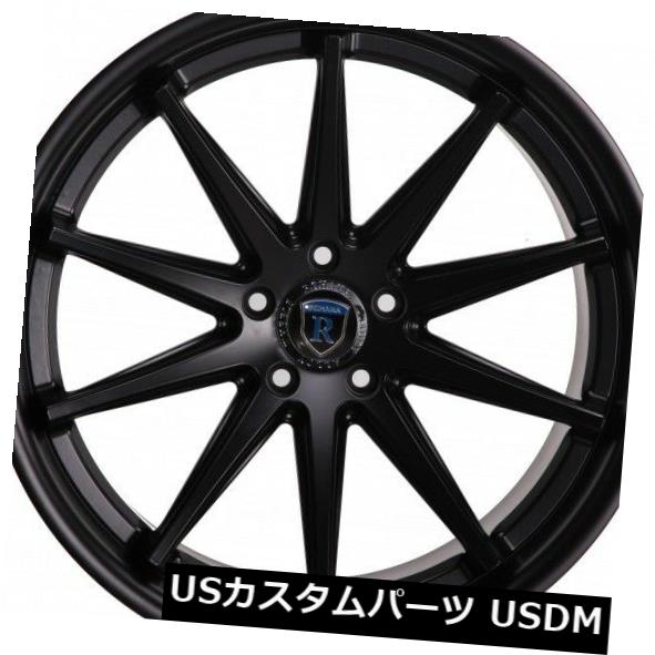 海外輸入ホイール Rohana 19x8.5 F / 19x9.5 5x114mm +10/20マットブラックホイール（4個セット） Rohana 19x8.5 F/19x9.5 5x114mm +10/20 matte Black Wheels (set of 4) 【並行輸入品】