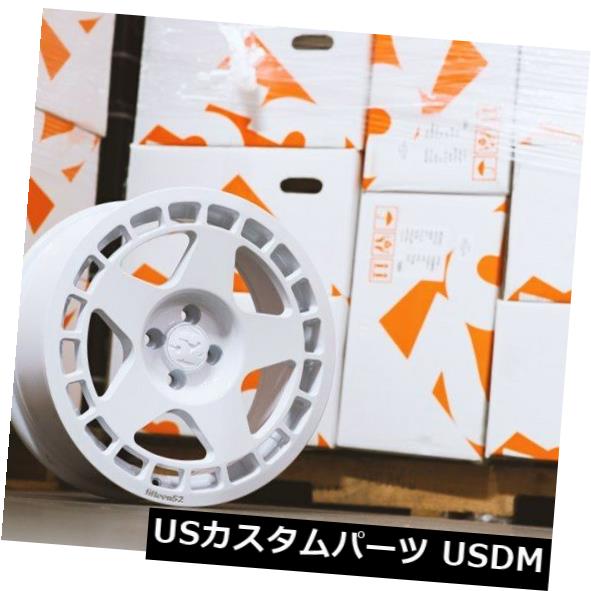 海外輸入ホイール 18X9 Fifteen52 Turbomac 5x100 ET42ラリーホワイトホイール（4個セット） 18X9 Fifteen52 Turbomac 5x100 ET42 Rally White Wheels (Set of 4) 【並行輸入品】