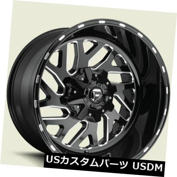 海外輸入ホイール Fuel Triton D581 18x9 5x5.5 / 5x150 ET-12ブラック/ミルドリム（4個セット） Fuel Triton D581 18x9 5x5.5/5x150 ET-12 Black/Milled Rims (Set of 4) 【並行輸入品】