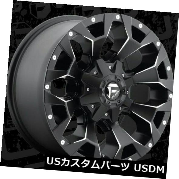 海外輸入ホイール 18x9 Fuel D546 Assault 5x139.7/5x150 ET-12 Black & Milled Rims (Set of 4) 【並行輸入品】