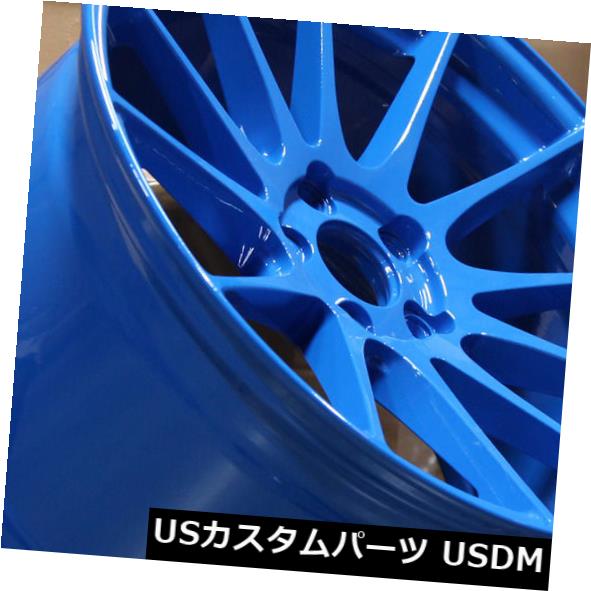 海外輸入ホイール グラウンドフォースGF6 19x8.5 5x115ブルーホイール（4個セット） Ground Force GF6 19x8.5 5x115 Blue Wheels (set of 4) 【並行輸入品】