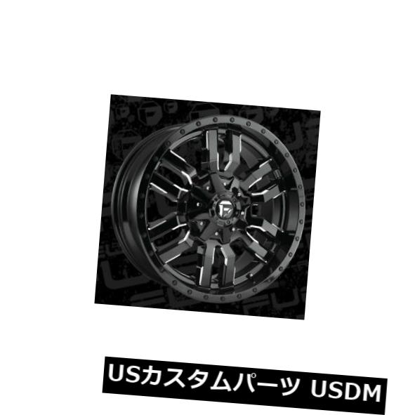 海外輸入ホイール 20x9 Fuel D595 Sledge 6x135/6x139.7 ET19 Black & Milled Wheels (Set of 4) 【並行輸入品】