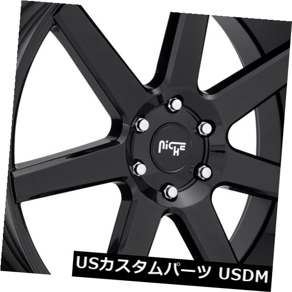 海外輸入ホイール 20x9.5ニッチリムM230フューチャー6x135 ET30ブラックリム（4個セット） 20x9.5 Niche Rims M230 Future 6x135 ET30 Black Rims (Set of 4) 【並行輸入品】