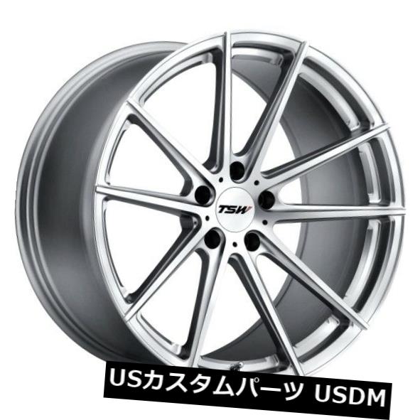 海外輸入ホイール 19x8 TSWバサースト5x114.3リム+35シルバーホイール（4個セット） 19x8 TSW Bathurst 5x114.3 Rims +35 Silver Wheels (Set of 4) 【並行輸入品】