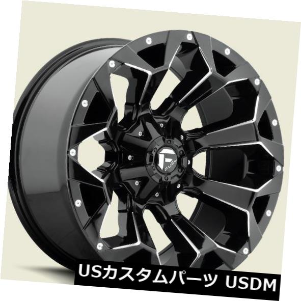 海外輸入ホイール Fuel Assault D576 18x9 5x4.5 / 5x5.0 ET-12グロスブラック/ミルドホイール（4個セット） Fuel Assault D576 18x9 5x4.5/5x5.0 ET-12 Gloss Black/Milled Wheels (Set of 4) 【並行輸入品】