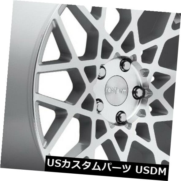 海外輸入ホイール 19x8.5 Rotiform R110 Blq 5x100 ET35 Silver & Machined Rims (Set of 4) 【並行輸入品】