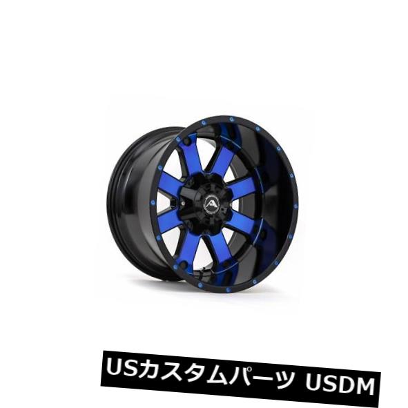 海外輸入ホイール 20x12アメリカンオフロードA108 6x135 / 139.7 ET-44ブラックブルーティントリム（4個セット） 20x12 American OffRoad A108 6x135/139.7 ET-44 Black Blue Tint Rims (Set of 4) 【並行輸入品】｜カスタムパーツ WORLD倉庫