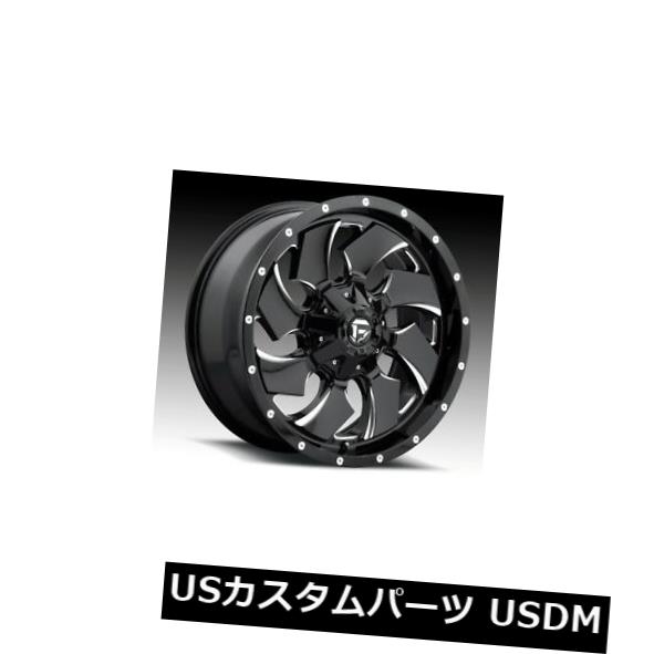 海外輸入ホイール フューエルクリーバーD574 20x9 5x5.5 / 5x150 ET20ブラックホイールリム(4個セット) Fuel Cleaver D574 20x9 5x5.5/5x150 ET20 Black Wheels Rims (Set of 4) 【並行輸入品】