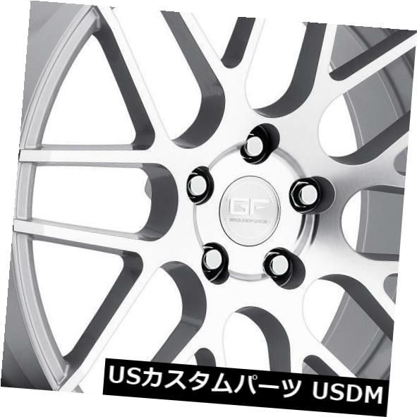 海外輸入ホイール Ground Force GF7 19x8.5 / 19x9.5 5x112シルバーホイール（4個セット） Ground Force GF7 19x8.5/19x9.5 5x112 Silver Wheels (set of 4) 【並行輸入品】