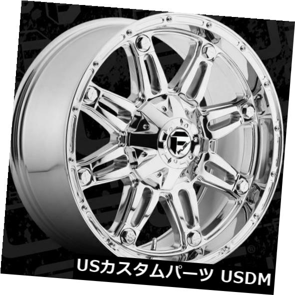 海外輸入ホイール 20x9燃料D530人質6x120 / 6x139.7 ET19クロームリム（4個セット） 20x9 Fuel D530 Hostage 6x120/6x139.7 ET19 Chrome Rims (Set of 4) 【並行輸入品】
