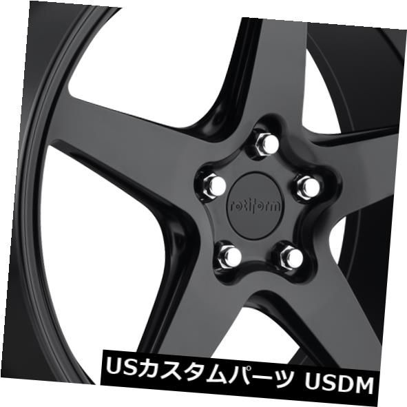 海外輸入ホイール 19x8.5 Rotiform R148 Wgr 5x120 ET35マットブラックリム（4個セット） 19x8.5 Rotiform R148 Wgr 5x120 ET35 Matte Black Rims (Set of 4) 【並行輸入品】